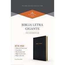 RVR 1960 BIBLIA LETRA GIGANTE, NEGRO IMITACIÓN PIEL