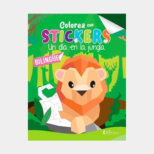 COLOREA CON STICKER JUNGLA