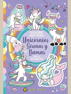 MEGALIBRO PARA PINTAR- UNICORNIOS, SIRENAS Y LLAMAS