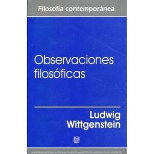 OBSERVACIONES FILOSOFICAS (1A.REIMPRESION)